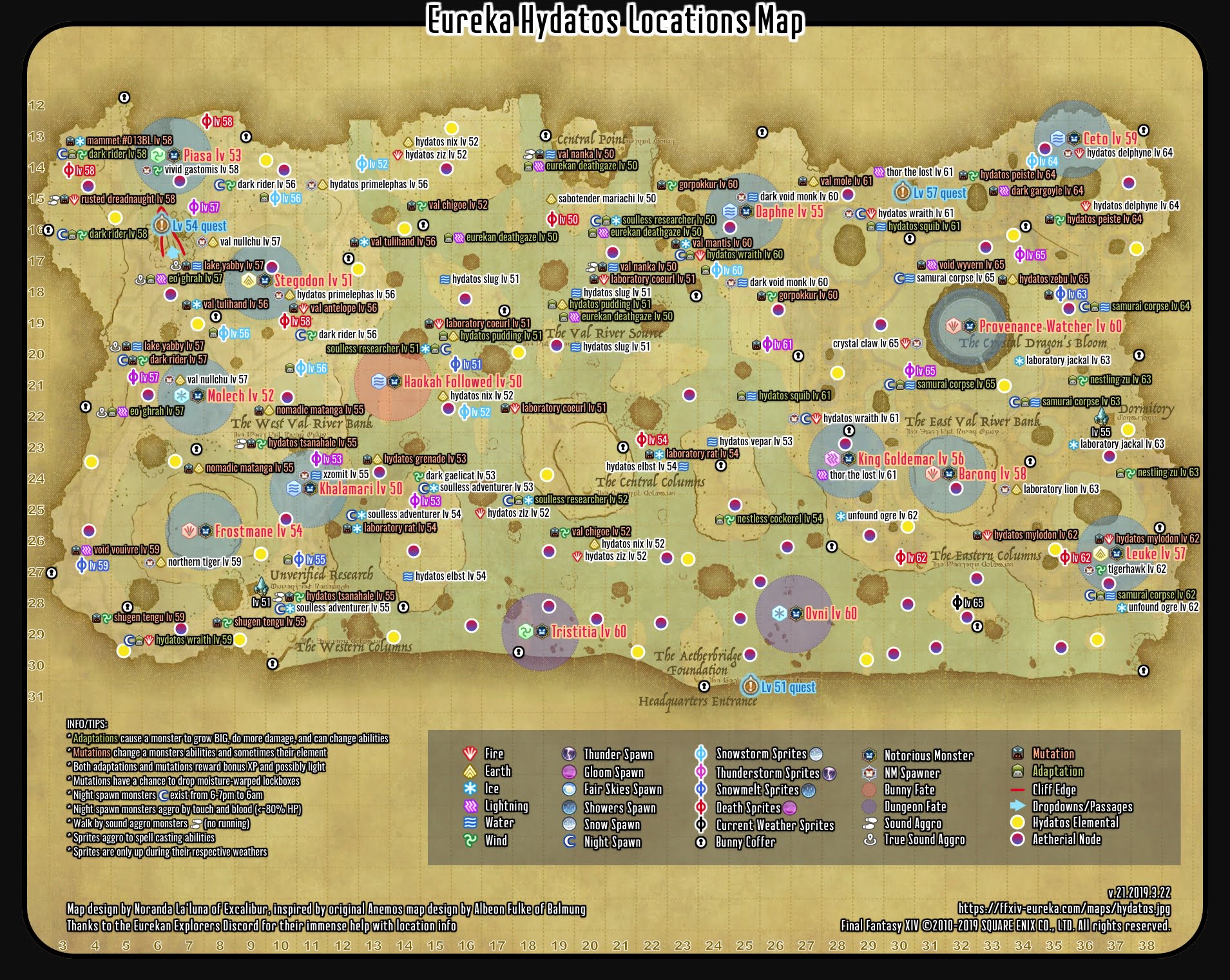 Notorious Monsters de Eureka Hydatos, cortesia do Eureka Tracker